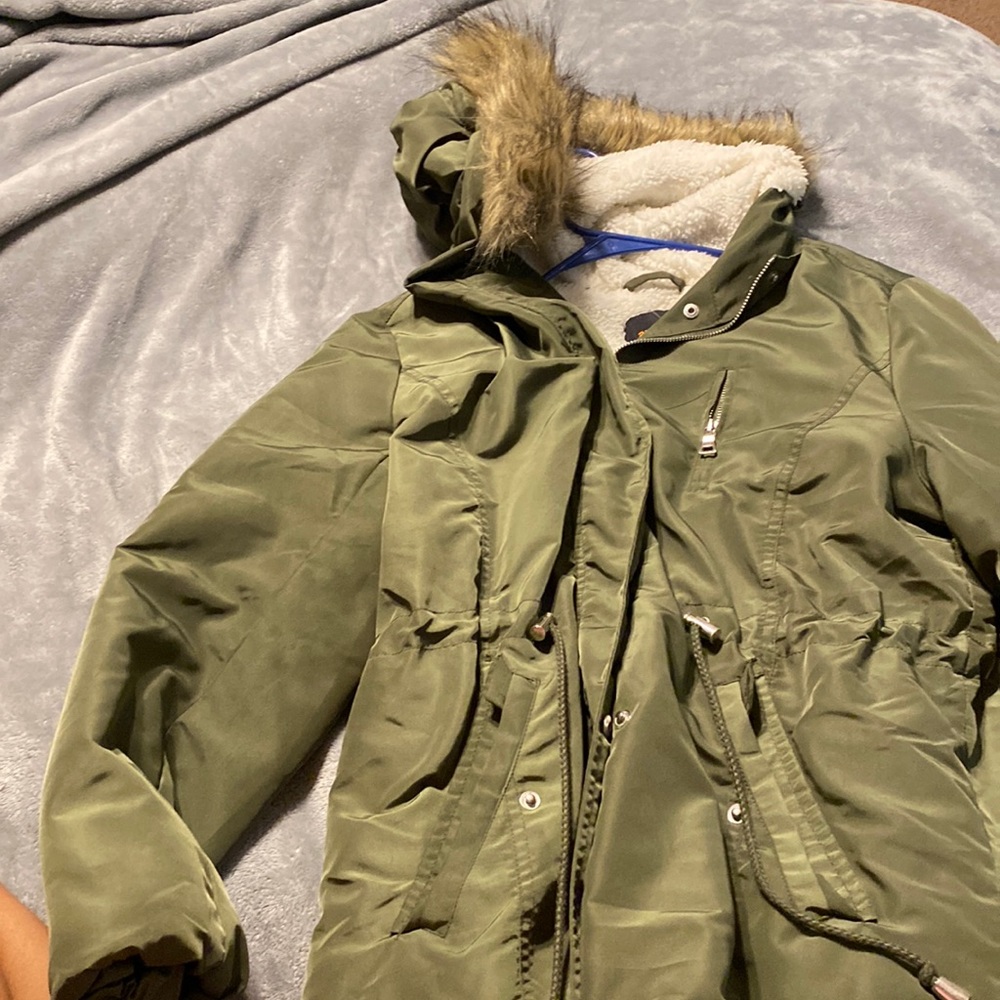 Army green winter jacket